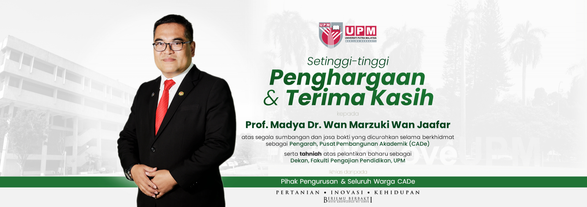 Tahniah Prof. Madya Dr. Wan Marzuki Wan Jaafar
